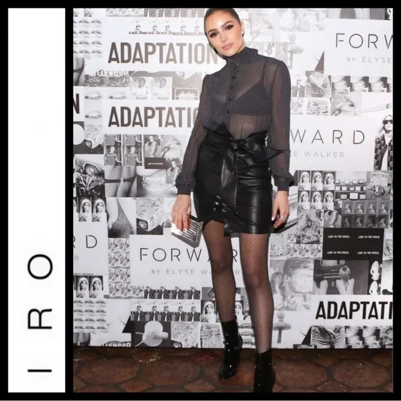 IRO Tinah Lamb Leather Skirt